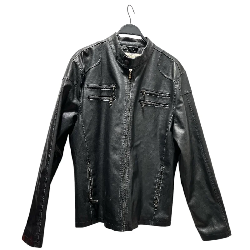 AMERICAN RAG CIE/Leather Jkt/XXL/Leather/BLK/