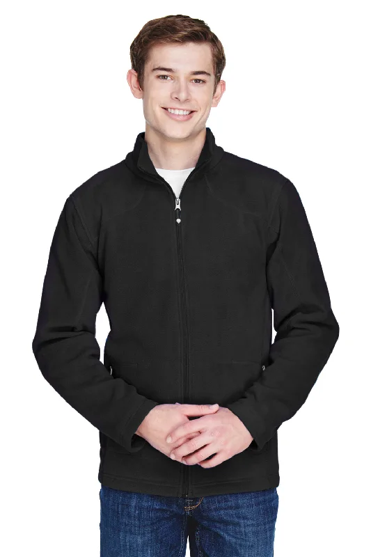 North End Mens Voyage Pill Resistant Fleece Full Zip Jacket - Black - Closeout