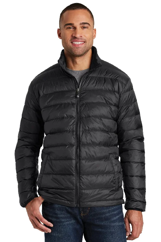 Port Authority Mens Wind & Water Resistant Full Zip Down Jacket - Black