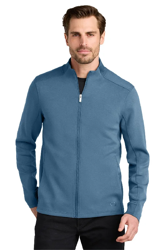 Ogio Mens Transcend Fleece Full Zip Jacket - Mist Blue - New