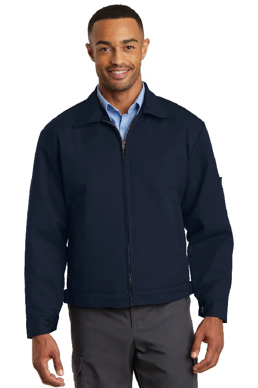 Red Kap Mens Full Zip Jacket - Navy Blue