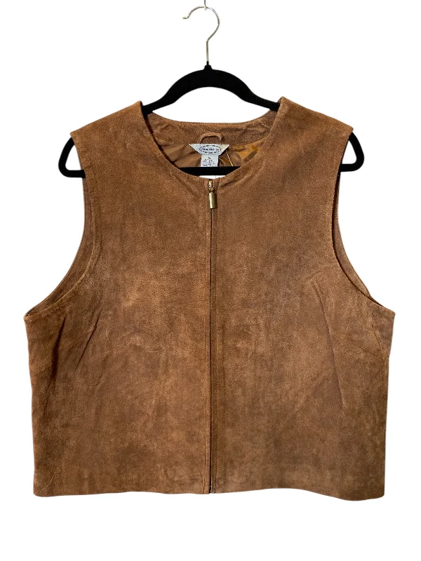 Vest Other By Clothes Mentor In Brown, Size: Xl