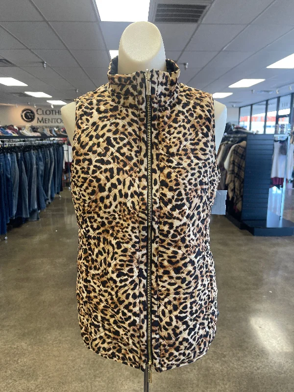 Vest Puffer & Quilted By Chicos In Animal Print, Size: Xs