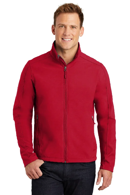 Port Authority Mens Core Wind & Water Resistant Full Zip Jacket - Rich Red