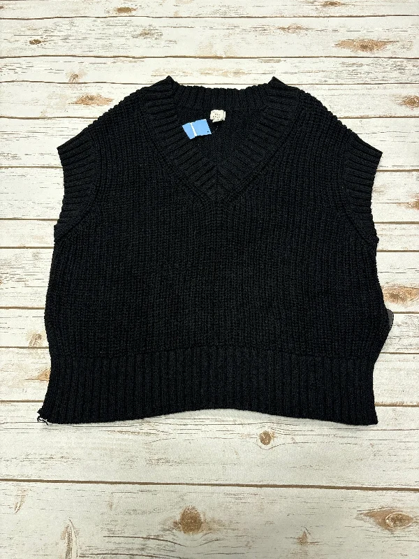 Vest Sweater By A New Day In Black, Size: Xl