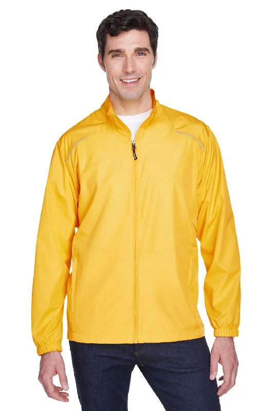 Core 365 Mens Motivate Water Resistant Full Zip Jacket - Campus Gold