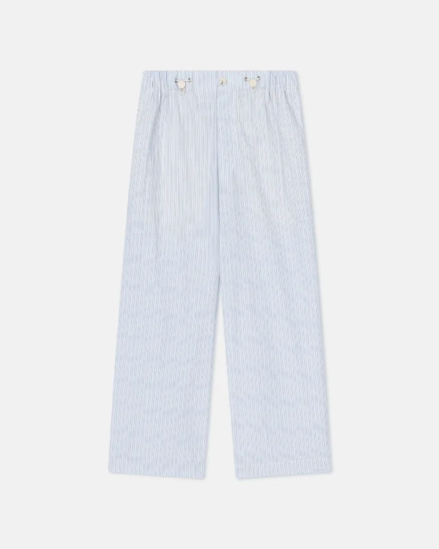 Arnaud - Striped Relaxed-Fit Pants - Blue/Beige/White