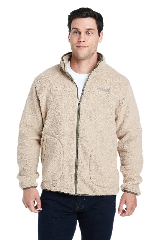 Columbia Mens Rugged Ridge II Sherpa Fleece Full Zip Jacket - Ancient Fossil - Closeout