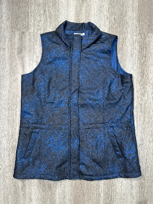 Vest Puffer & Quilted By Coldwater Creek In Blue, Size: L