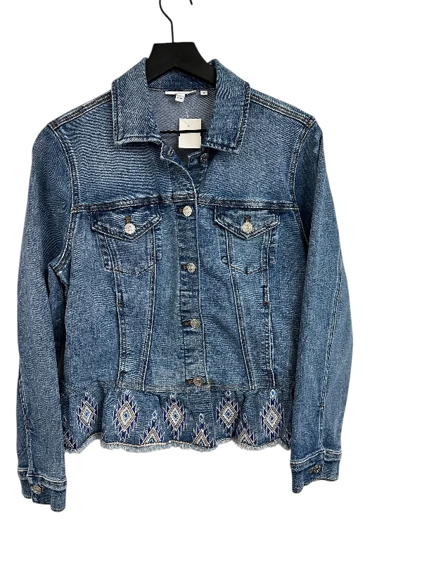 Jacket Denim By Chicos In Blue, Size: M