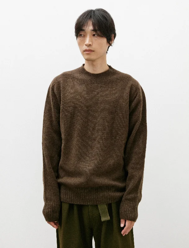 Seamless Crewneck Merino Cashmere Bracken