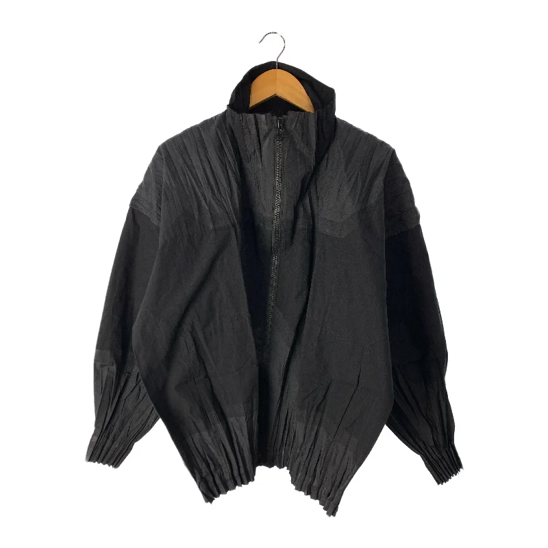 ISSEY MIYAKE/Jacket/2/Black/Polyester/LA41FC151