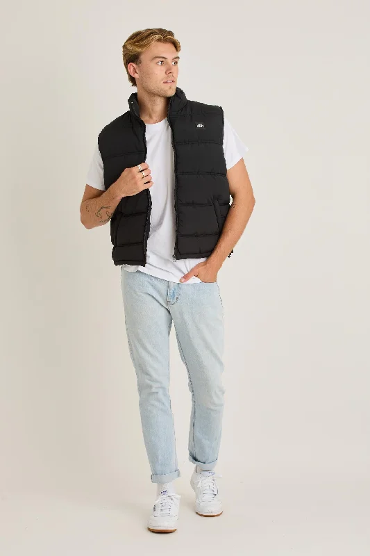 Jetpilot Zip Up Mens Vest - Black