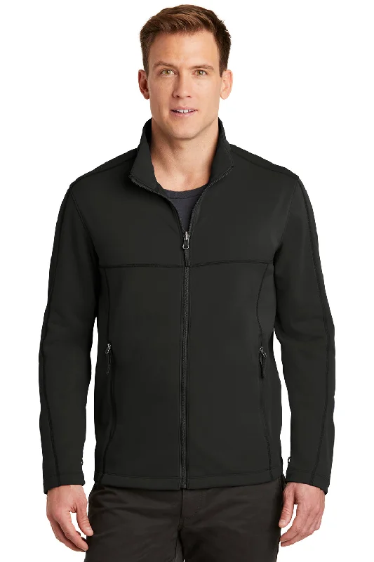 Port Authority Mens Collective Full Zip Smooth Fleece Jacket - Deep Black