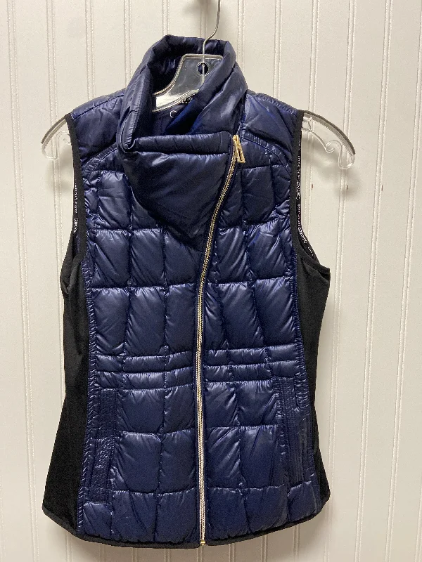 Vest Puffer & Quilted By Calvin Klein In Blue, Size: Xs