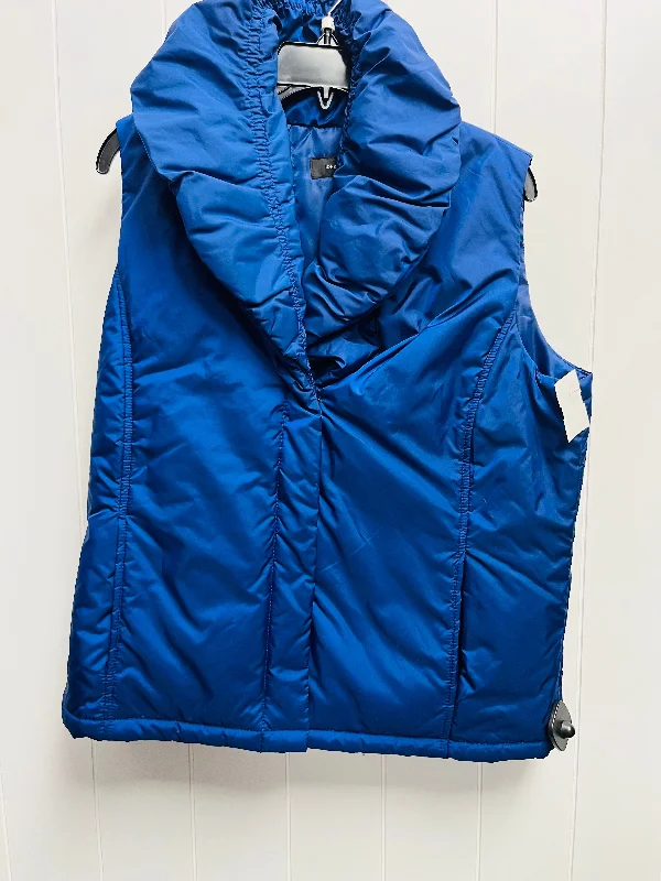 Vest Puffer & Quilted By Jones New York In Blue, Size: L