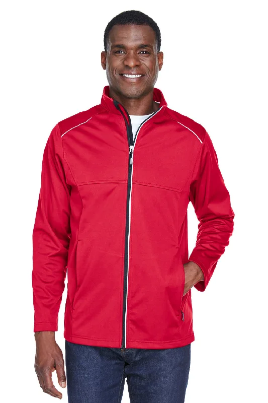 Core 365 Mens Techno Lite Water Resistant Full Zip Jacket - Classic Red