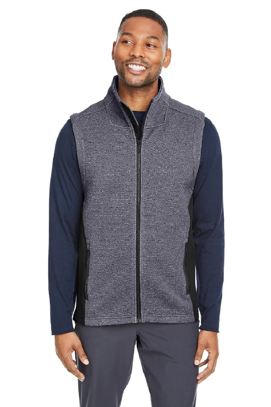 Spyder Mens Pursuit Full Zip Vest - Heather Frontier Blue/Black