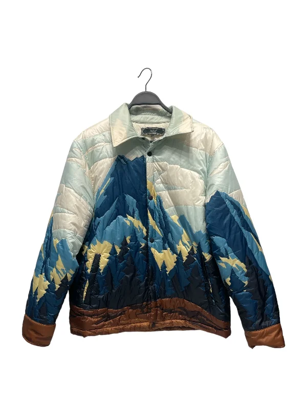 KITH/Puffer Jkt/L/Nylon/BLU/All Over Print/