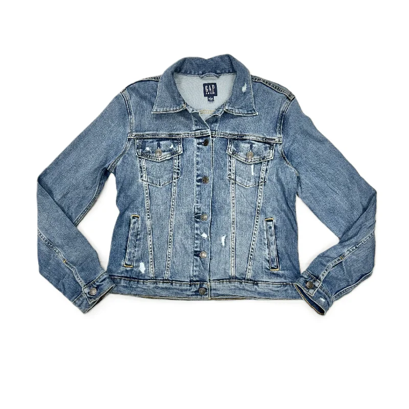 Jacket Denim By Gap In Blue Denim, Size: S