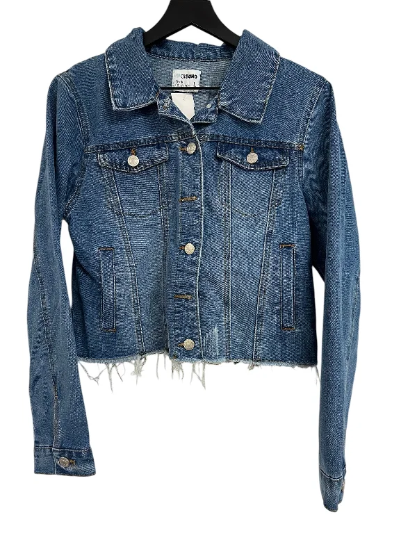 Jacket Denim By Ci Sono In Blue Denim, Size: L