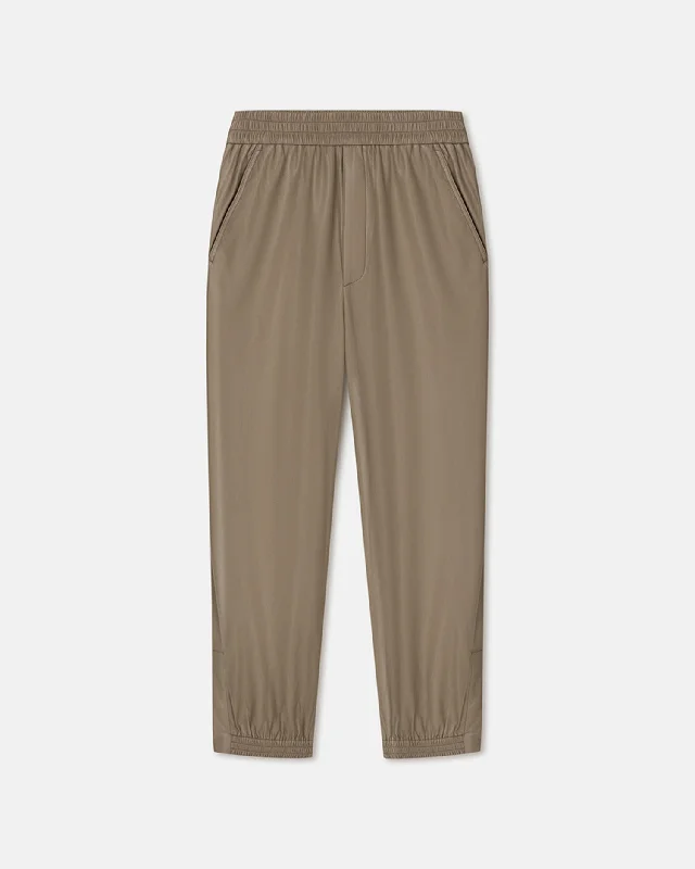 Goro - Vegan Leather Pants - Light Khaki