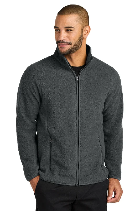 Port Authority Mens C-FREE Raglan Pill Resistant Fleece Full Zip Jacket - Steel Grey - New