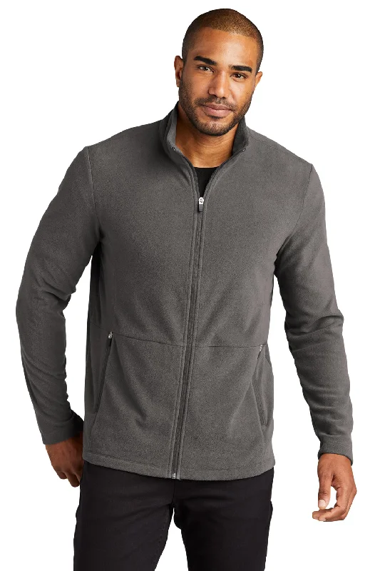 Port Authority Mens Accord Pill Resistant Microfleece Full Zip Jacket - Pewter Grey