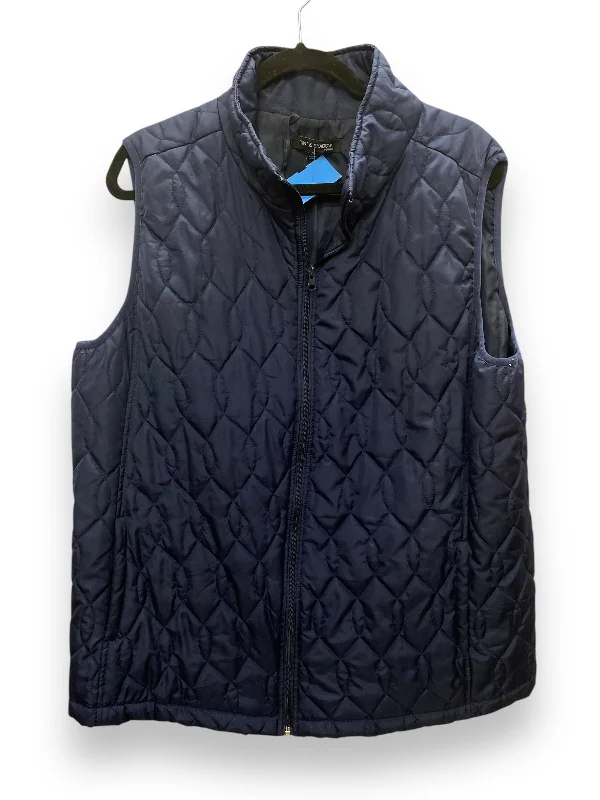 Vest Puffer & Quilted By Clothes Mentor In Blue, Size: 2x