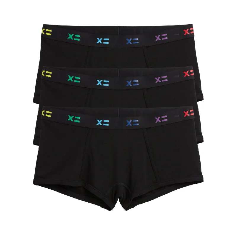 Boy Shorts 3-Pack - TENCEL™ Modal Black X= Rainbow