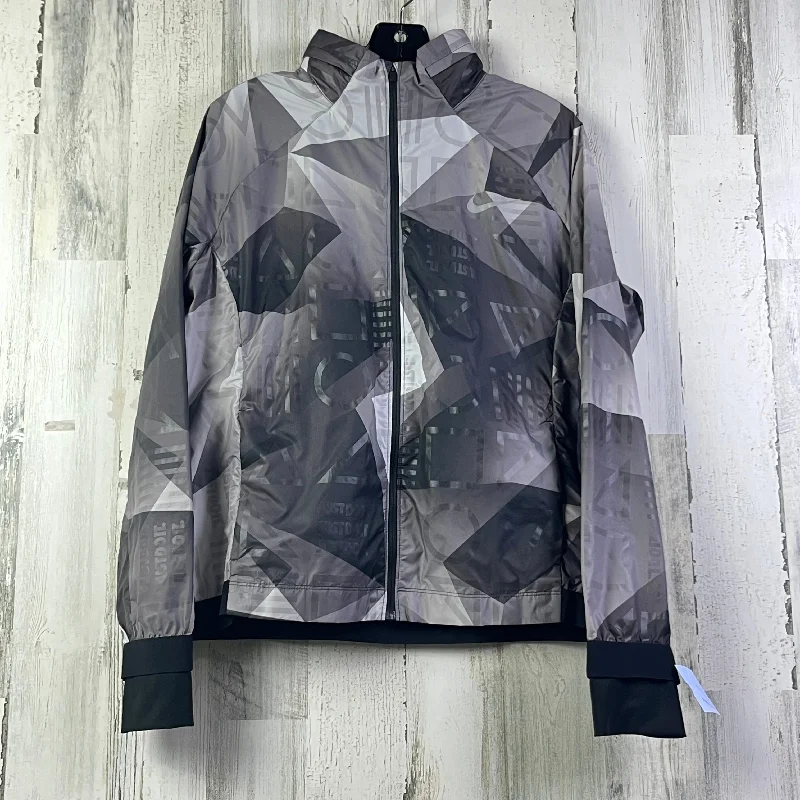 Jacket Windbreaker By Nike Apparel In Grey, Size: L