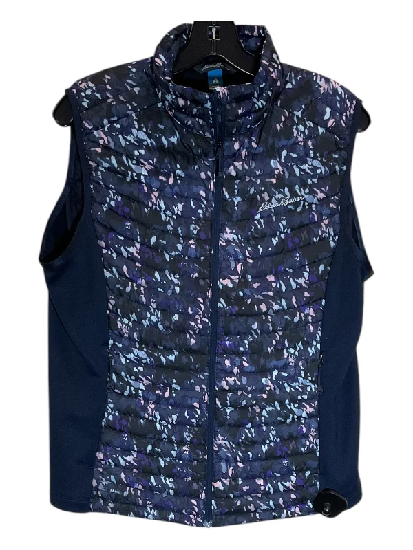 Vest Puffer & Quilted By Eddie Bauer In Multi-colored, Size: L