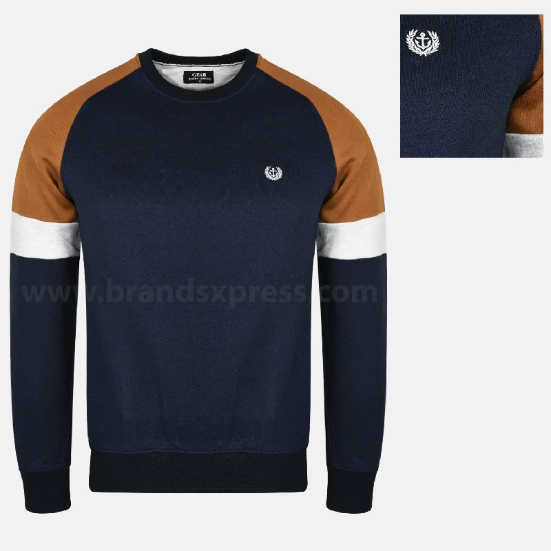 GAR Brown Patch Navy Blue Sweatshirt 8045