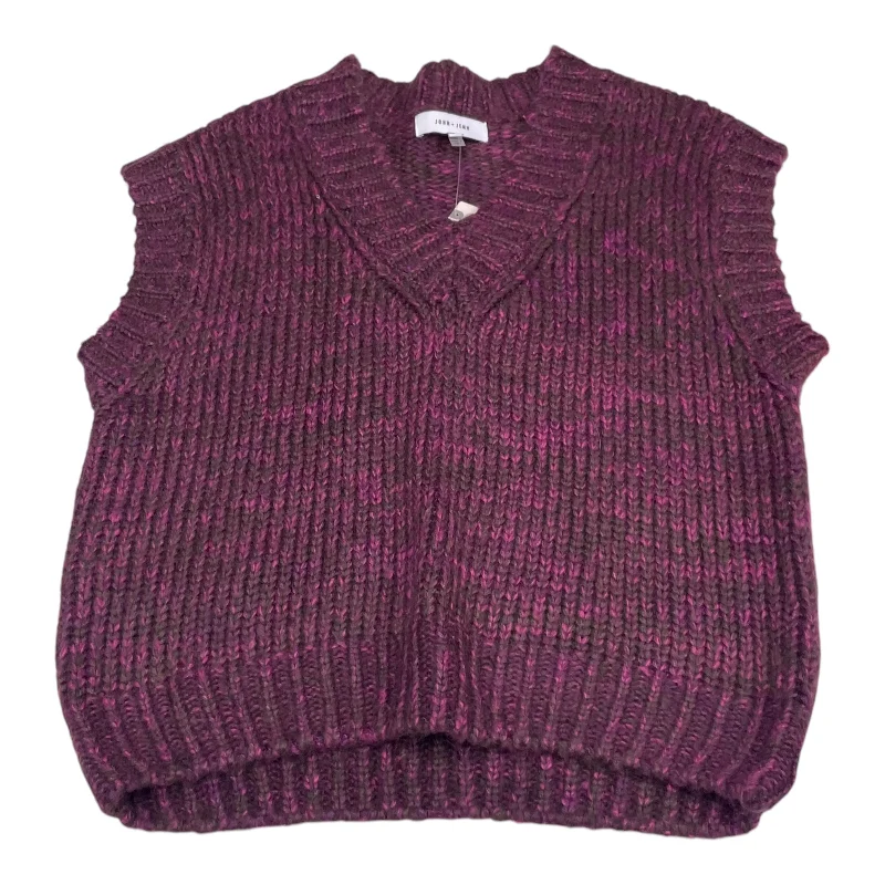 Vest Sweater By John + Jenn In Purple, Size: S