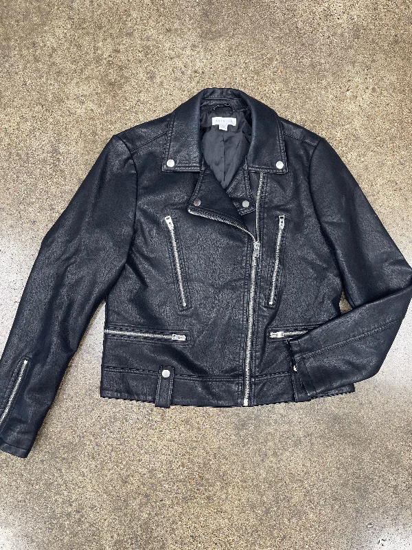 Jacket Moto By Topshop In Black, Size:10