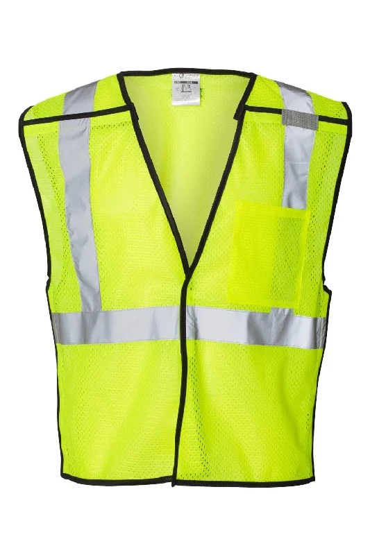 Kishigo Mens One Pocket Breakaway Vest - Lime Green