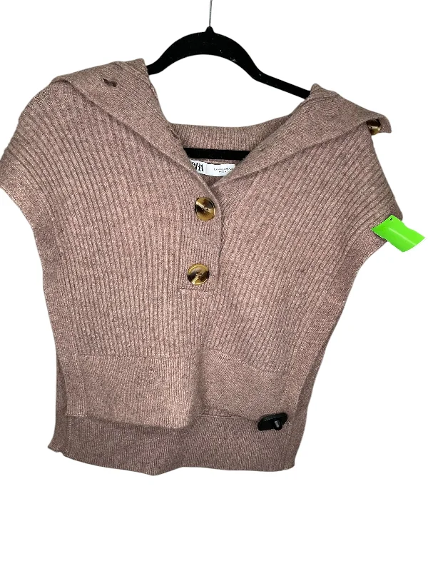 Vest Sweater By Zara In Taupe, Size: M