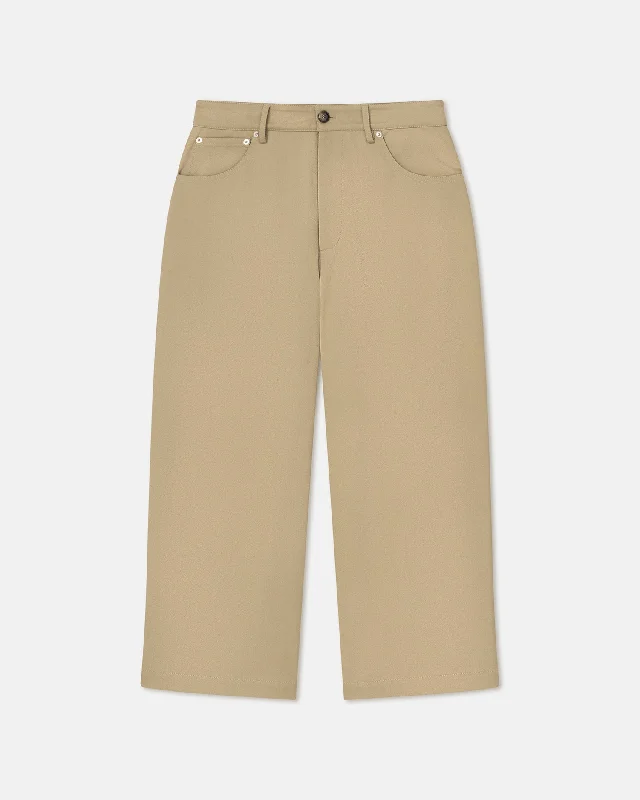 Leonid - Cavalry Twill Balloon Pants - Pebble