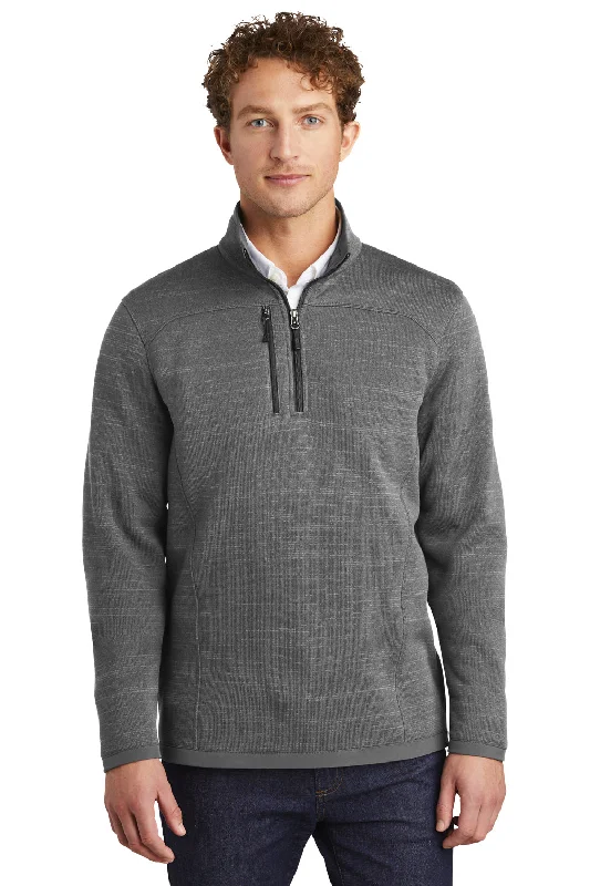 Eddie Bauer Mens Pill Resistant Fleece 1/4 Zip Jacket - Heather Dark Grey