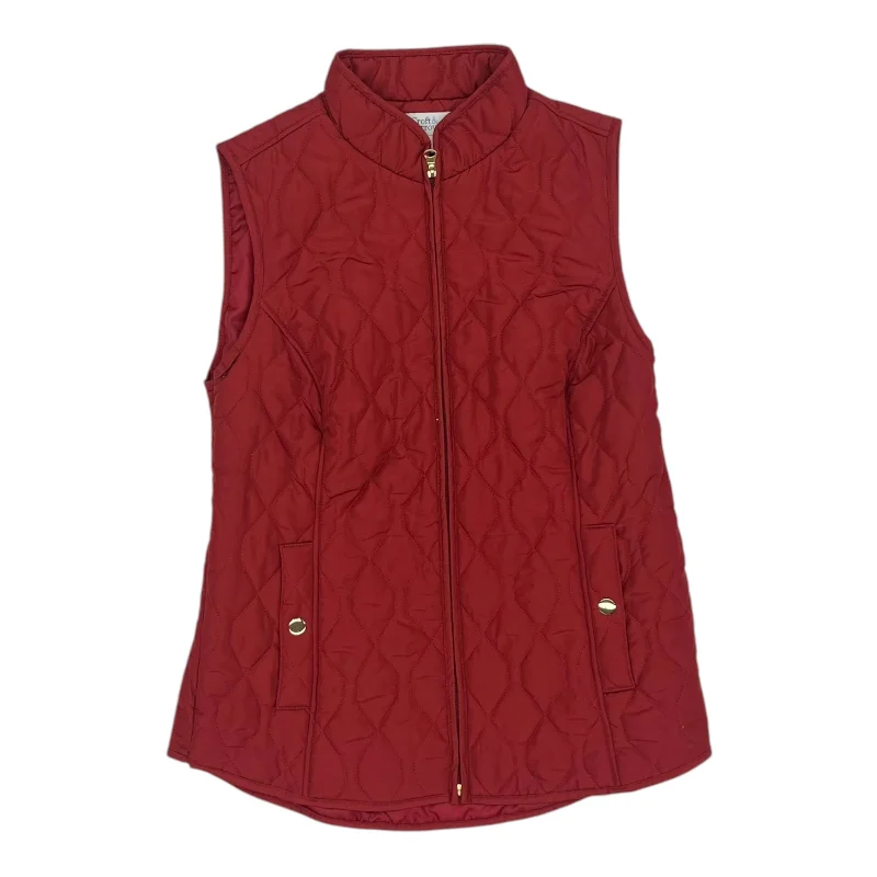 Vest Puffer & Quilted By Croft And Barrow In Red, Size:S