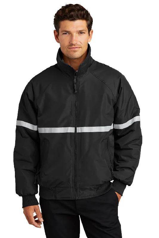 Port Authority Mens Challenger Wind & Water Resistant Full Zip Jacket - True Black