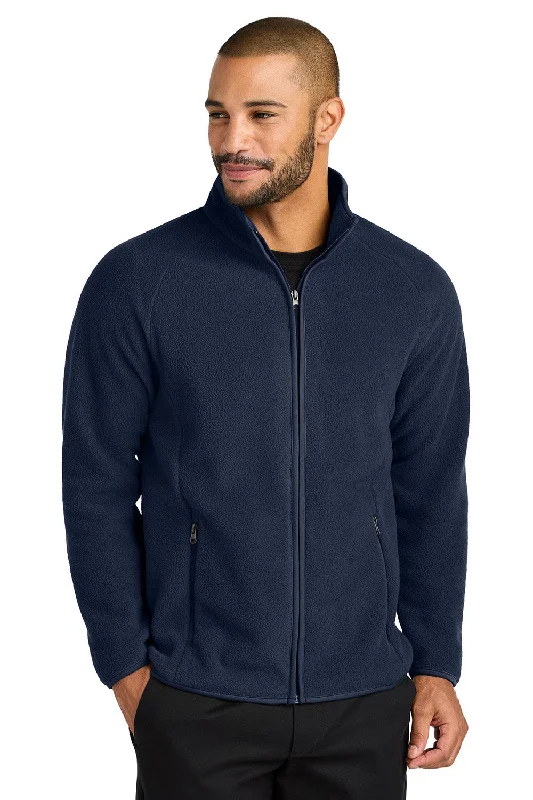 Port Authority Mens C-FREE Raglan Pill Resistant Fleece Full Zip Jacket - True Navy Blue - New