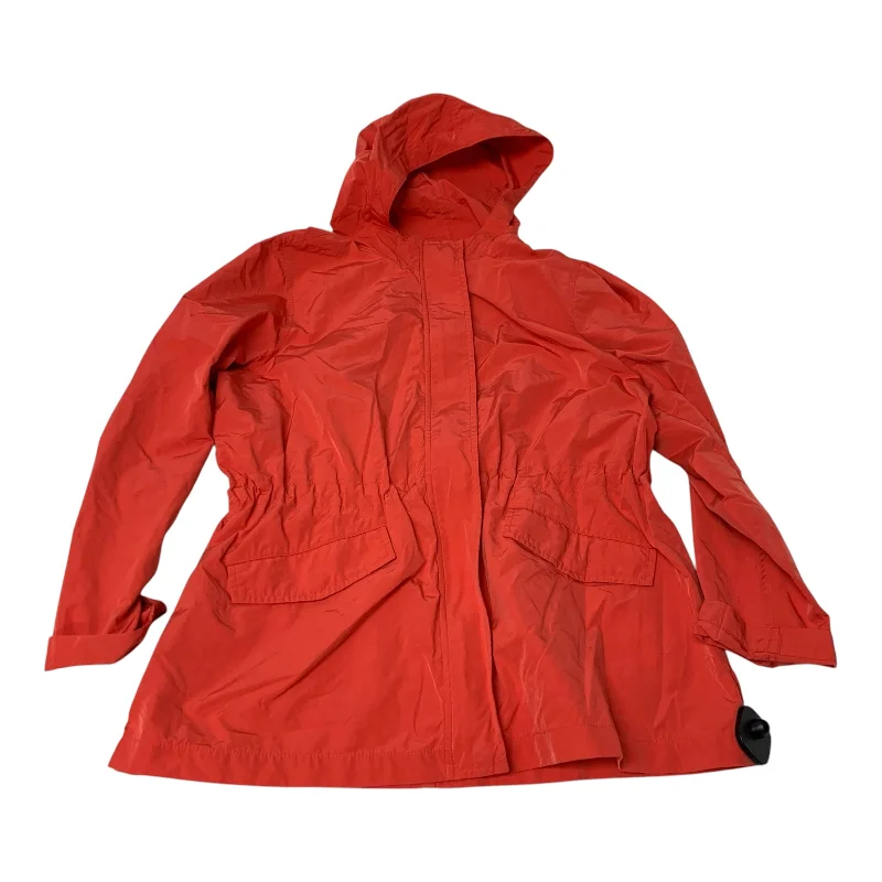 Jacket Windbreaker By J. Jill In Orange, Size: Mp