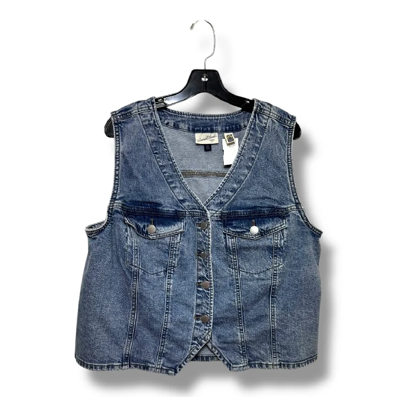 Vest Other By Universal Thread In Blue Denim, Size: Xxl