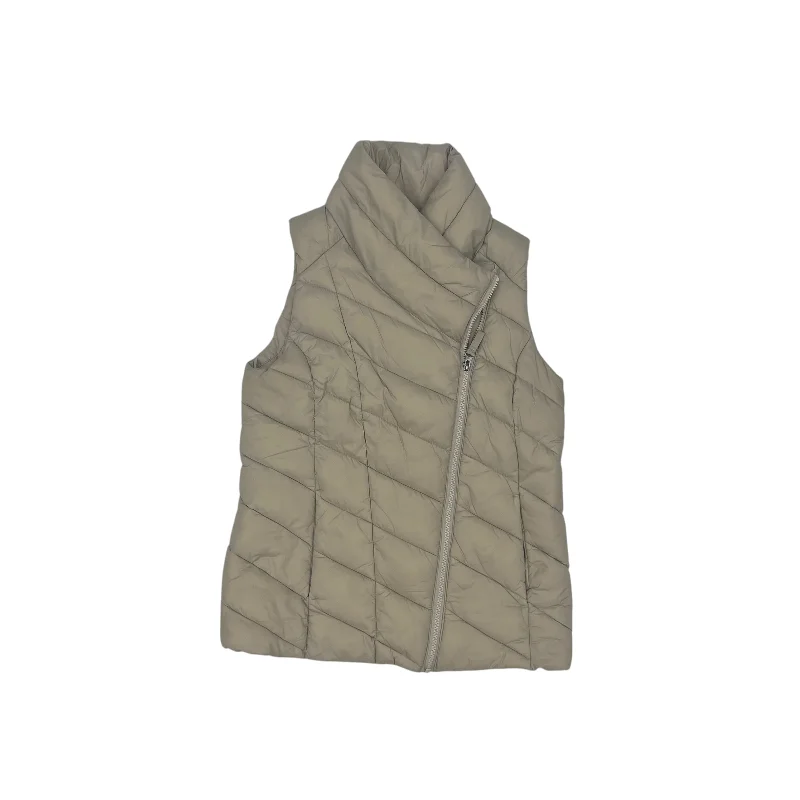 Vest Puffer & Quilted By Nicole Miller In Tan, Size:S