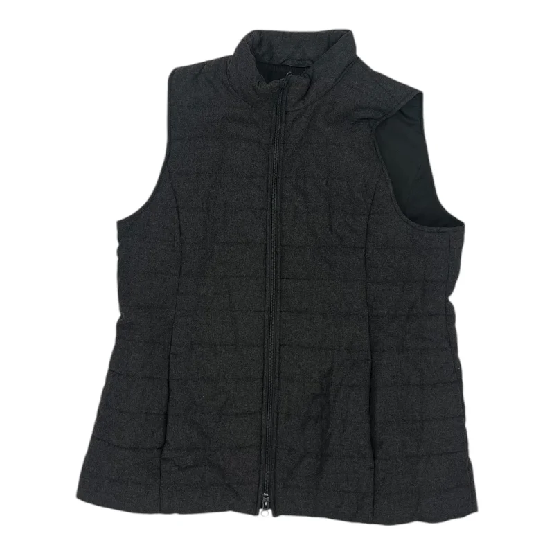 Vest Puffer & Quilted By J. Jill In Grey, Size:M