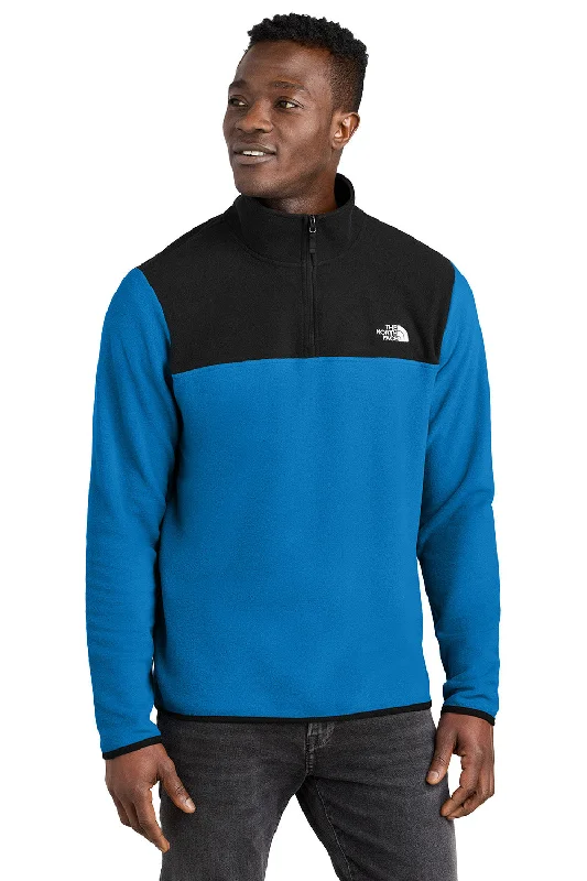 The North Face Mens Glacier Fleece 1/4 Zip Jacket - Hero Blue/Black - New