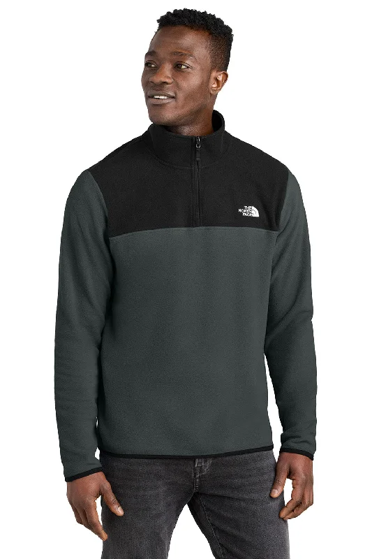 The North Face Mens Glacier Fleece 1/4 Zip Jacket - Asphalt Grey/Black - New