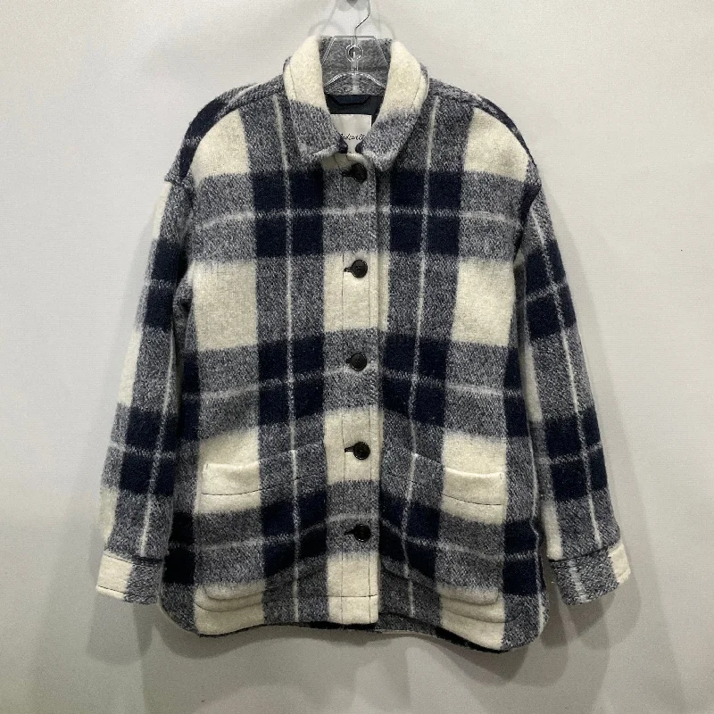 Jacket Faux Fur & Sherpa By Madewell In Plaid Pattern, Size: S