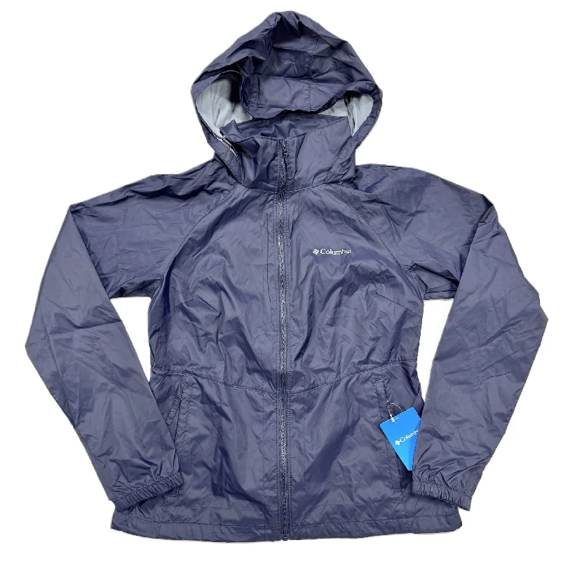 Jacket Windbreaker By Columbia In Blue, Size: M